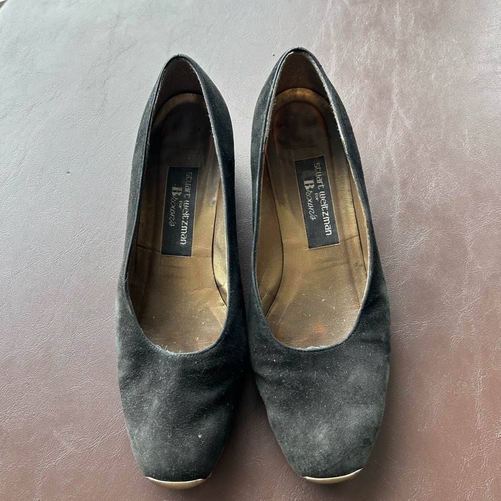 Stuart Weitzman Black Suede Heels